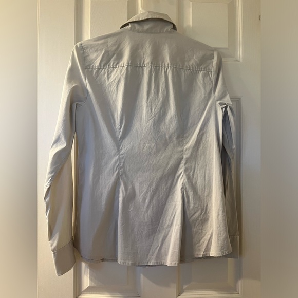 gap and ann taylor women’s pink & gray button down long sleeve blouses LOT OF 2 - Picture 2 of 5